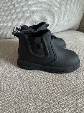 Zara Kids Black Chelsea-Style Ankle Boots